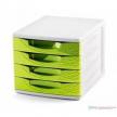 Pojemnik z 4 szufladami Cep Origins zielony